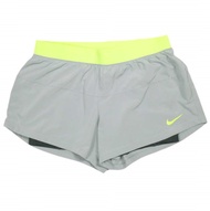Nike DRI-FIT 雙色訓練短褲 613633-066 M 灰色/萊姆綠 跑步短褲 [二手] [Nike]