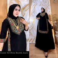 Charm Hindi KURTIYONA Skirt Set GMSe Rayon Grade AWanita All Size LD ±110cm PB ±105cm Skirt ±95cm BB