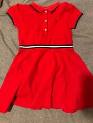 Jacadi size 110 red one piece polo one piece