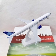 United Airlines B777 Diecast Airplane Model 8in w/ Landing Gear Collectible