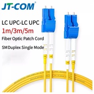 JT -COM Patch Cord Fiber LC-LC UPC Single Mode Duplex 1M 3M 5M 10M 30M 9/125μm 2.0mm สายแพทช์