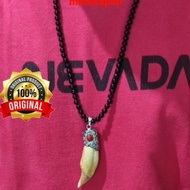 Kalung Akar Bahar Variasi Liontin Taring Beruang Asli Super Original
