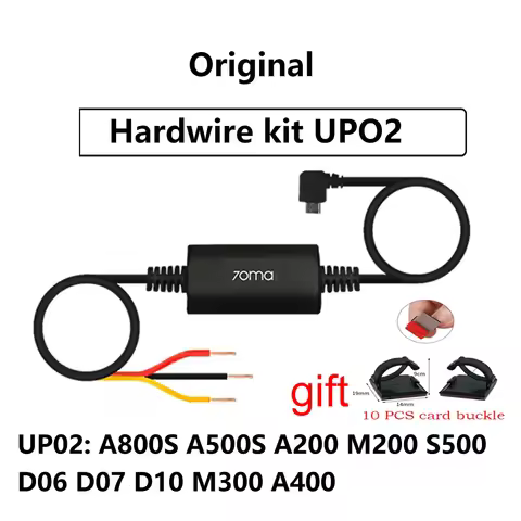 for 70mai Parking Surveillance Cable UP02 for 70mai A200 M200 S500 4K A800S A500S D06 M300 Hardwire 