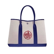 Trader Joes Canvas Tote Bag Trim Reusable Shopping Handbag Daily Shoulder Bag Snap Closure