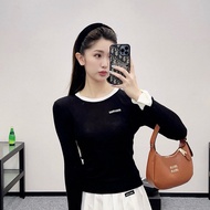 AAA+mi u Women's Embroidered Neckline Short Sleeve Top with White Threaded Edges