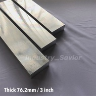 Aluminium Alloy Flat Bar 6061 Thickness 3'' Width 2'' Length 7'' ~ 15''