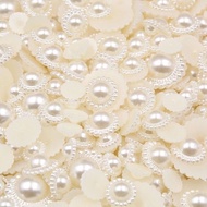 Ready stock semicircle pearl sunflower | beige white pearl | manik mutiara 珍珠贴片