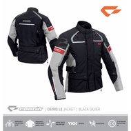 Continmoto Motorcycle Touring Adventure Jacket Contin Protector OSIRIS Le - Silver