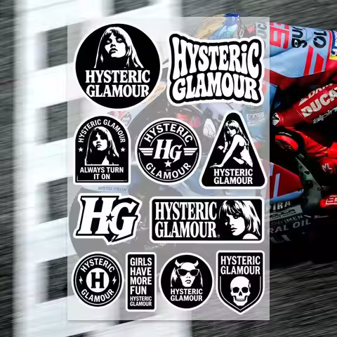 H-Hysteric G-lamour Decal Set High Quality Printed and Cut Stickers Motorcycle Sticker