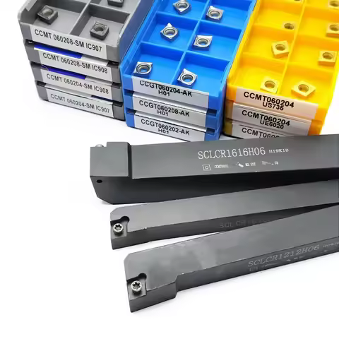 SCLCR1010/SCLCR1212/ SCLCR1616H06 Turning tool holder CCMT060204 US735 UE6020 VP15TF IC907 IC908 CCG