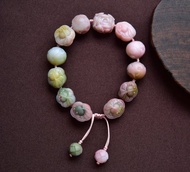 【精品鹽源】天然鹽源瑪瑙手工雕刻牡丹蓮蓬馬上有錢多寶手持手串