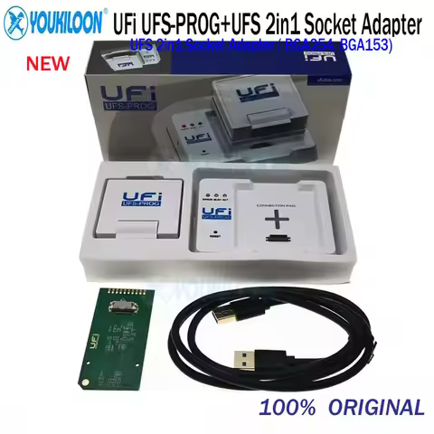 NEW 2025 Original UFI UFS-PROG Tool Box with UFS BGA Socket Adapter ( UFS 153 , UFS 254 ,2 IN1 Socke