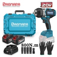 DAGMARA DIW800 Pro Electric Cordless Impact Wrench Heavy Duty Brushless High Power Drive Ratchet Soc