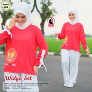 YUSTIKA / WIDYA / SARASWATI MERAH PUTIH SET BY ATHAYA / SETELAN WANITA ATASAN MIX CELANA BAHAN BABYT