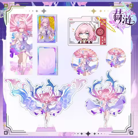 Honkai: Star Rail Game Merch Acrylic Standee Cyrene‌‌ Badge Keychain for Desk Bag Decoration Collect