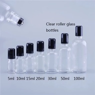 botol roll on kaca bening 5ml 10ml 15ml 20ml30ml50ml100ml tebal - 30ml