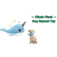 Whale Plush Dog Squeaky Toy