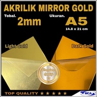 1111 Brand Acrylic Sheet Gold Mirror A5 Acrylic Mirror Gold Laser cutting