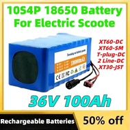 High quality 10S4P 36V 100Ah XT60 Electric Scooter Lithium Rechargeable Batteries 18650 Battery Pack