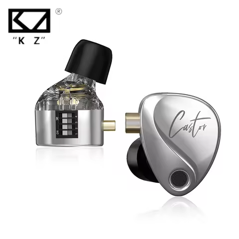 KZ Castor Hifi Headphones 2 Dynamic In Ear High-end Tunable balanced armature Wired Earphones Monito
