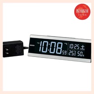 Seiko Clock Seiko Clock Table Clock Alarm Clock Radio Digital AC Color LCD Series C3 04: Silver Hairline Main Body Size: 7.3 x 22.2 x 4.4cm DL306S