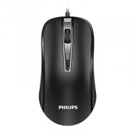 Philips - 有線USB鼠標 家用辦公電腦通用靜音鼠標 黑色（M214 ）