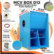 MCV BOX D12 ( Modified Cerwin Vega ) Speaker BOX Only with Terminal Handle 4th Order Bandpass Speake