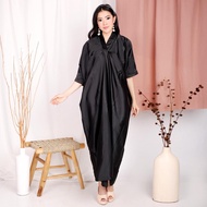 80021/long Dress Kaftan Super Jumbo Ld 150 Material Silk Velvet Import Premium/Casual Dress Plain Soft And Thick Material Can Be Used Anywhere