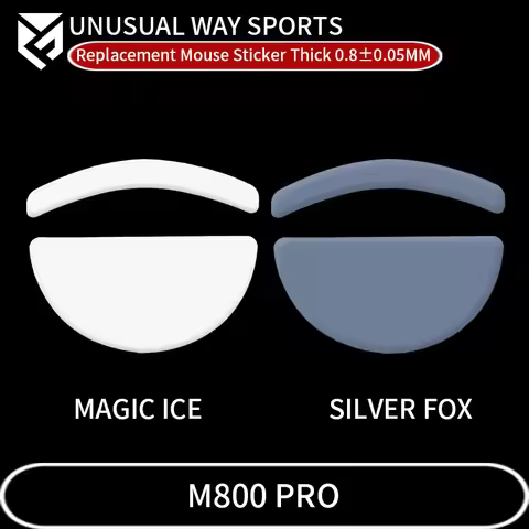 UnusualWaySports Mouse Skates Feet Delux M800 Pro Cambered Surface PTFE Anti Collapse Magic Ice Pink