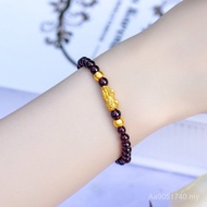 Lucky Water Shell Couple Transfer Beads Gold Gold Beads Hard Gold Megalodon 3D Bracelet Pixiu 999 Ga