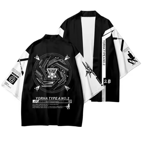 Game NieR:Automata YoRHa No. 2 Type A Shirt Clothing Traditional Haori Cosplay Kimono Women Men Japa