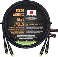 WORLDS BEST CABLES 5 Foot – Directional High-Definition Audio Interconnect Cable Pair Custom Made Using Mogami 2549 Wire and Eminence Gold Locking RCA Connectors