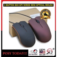 USB 3 BUTTON 800 DPI WIRED MINI OPTICAL MOUSE USB OPTICAL MOUSE ECONOMIC MOUSE PAD