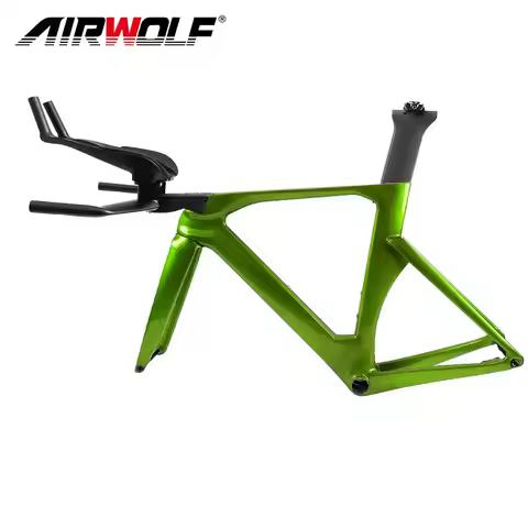 AIRWOLF Toray T1100 Carbon Fiber Disc TT Bicycle Frame Machine Di2 Groupset Compatible Time Trial Ra