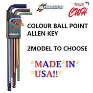 BONDHUS USA HEAVY DUTY COLOUR BALL POINT HEX ALLEN KEY SET L WRENCH HEXAGON DRIVER CWH TOOLS BLACK H