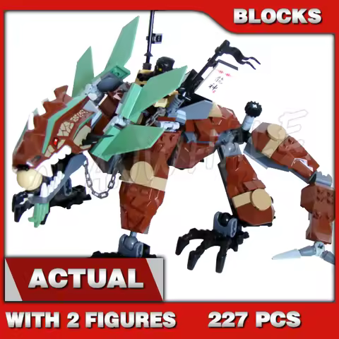 227pcs Shinobi 2011 Season Earth Dragon Defense Smashing Tail Armored Wings 2509 Building Blocks Toy