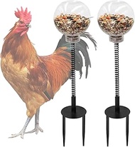 Oooct 2 Pack Chicken Peck Toy, Enrichment Toys, Swing Feeder, Slow Feeder Toy, Coop Toys for Hens Po