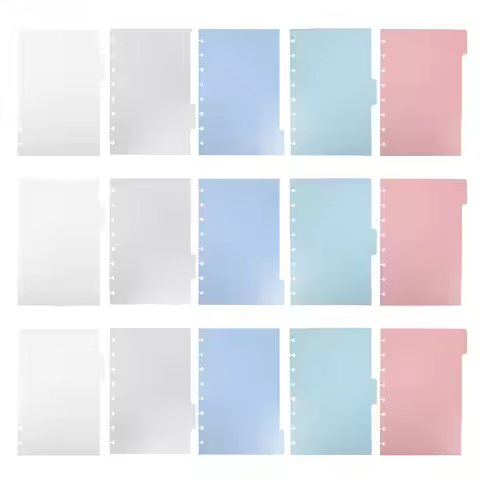 Index Dividers Plastic Binder Index Sheets Writable Blank Tabs for Ring Binder Notebook Planner Sepa
