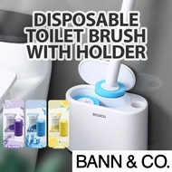 ECOCO Disposable Toilet Bowl Brush/Cleaner with Holder