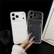 Case For iPhone 16e 17 17Pro 17ProMax 17Air ⭐WithLens Card Wallet Phone Cover⭐ Shockproof TPU Shell 
