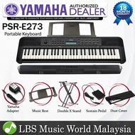 Yamaha PSR-E273 61 Key Portable Keyboard Piano With Sustain Pedal Cover &amp; Stand (PSRE273 PSR E273)