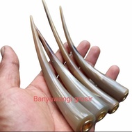pipa tanduk kerbau bule panjang 16-17cm once tanduk kerbau asli