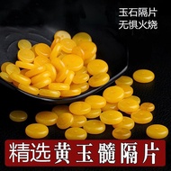 Yellow Chalcedony Spacer Wenwan Buddhist Beads Bracelet Spacer Spacer Beads Diamond Spacer Beeswax L