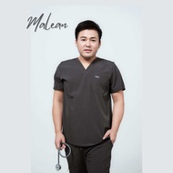 🌟Malean Scrubs ชุดสครับ เสื้อพร้อมกางเกง ✅ ปักชื่อหน้าอกให้ฟรี 🌟ดีไซน์ USA ผ้า Flexy spandex บางเบา 