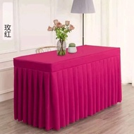 Pleated Table Skirt for rectangle 6ft and 4ft Folding table Table Cloth