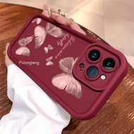 TPU Casing Pink Butterfly for OPPO CPH1911 CPH1913 CPH2239 CPH2269 CPH2325 CPH2477 RMX2180 RMX2185 R