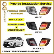 (1 Year Warranty) Perodua Bezza 2016 - 2022 Dragon Scale Albino LED Tail Lamp With Signal Running Li