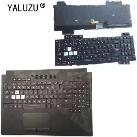 US/RU NEW Laptop Palmrest Upper Case Keyboard For ASUS ROG Strix Scar 2 GL704 GL704GM GL704GV GL704G