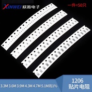 0402 0603 0805 1206 Chip Resistor 3.3M 3.6M 3.9M 4.3M 4.7M 5.1M Mega 1%