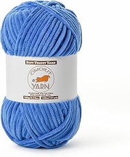Fluffy Velvet Yarn for Crocheting, Chunky Chenille Baby Blanket Yarn for Crocheting, Soft Fuzzy Puzz